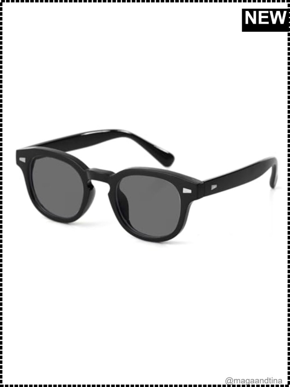 Retro Round Sunglasses Thick Acetate Frame UV400 Small Circle Shades